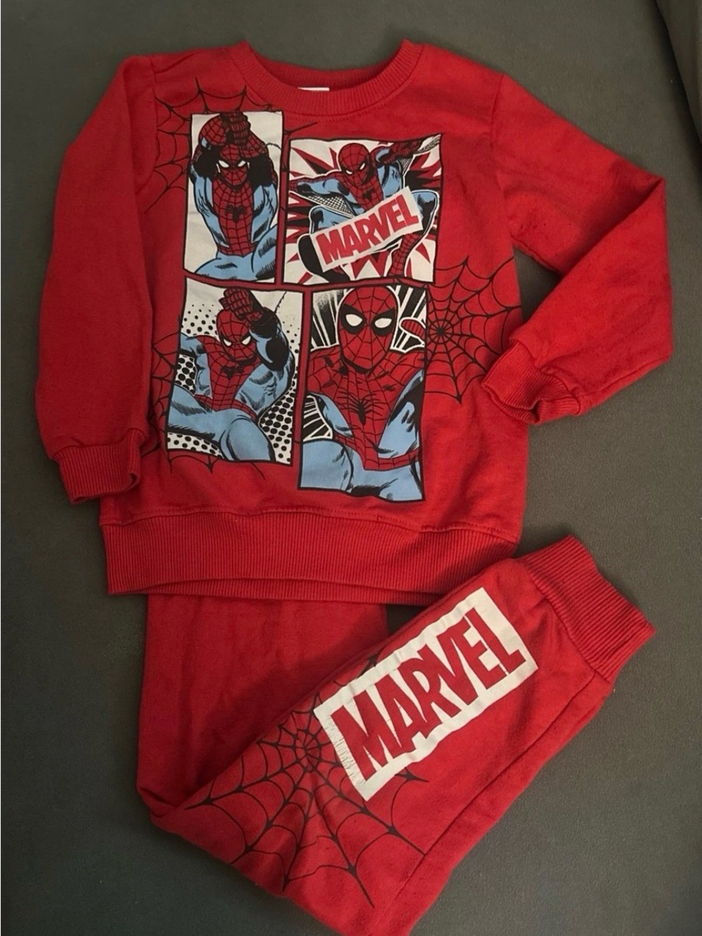 Marvel Red Spider-Man Graphic Sweatshirt Set